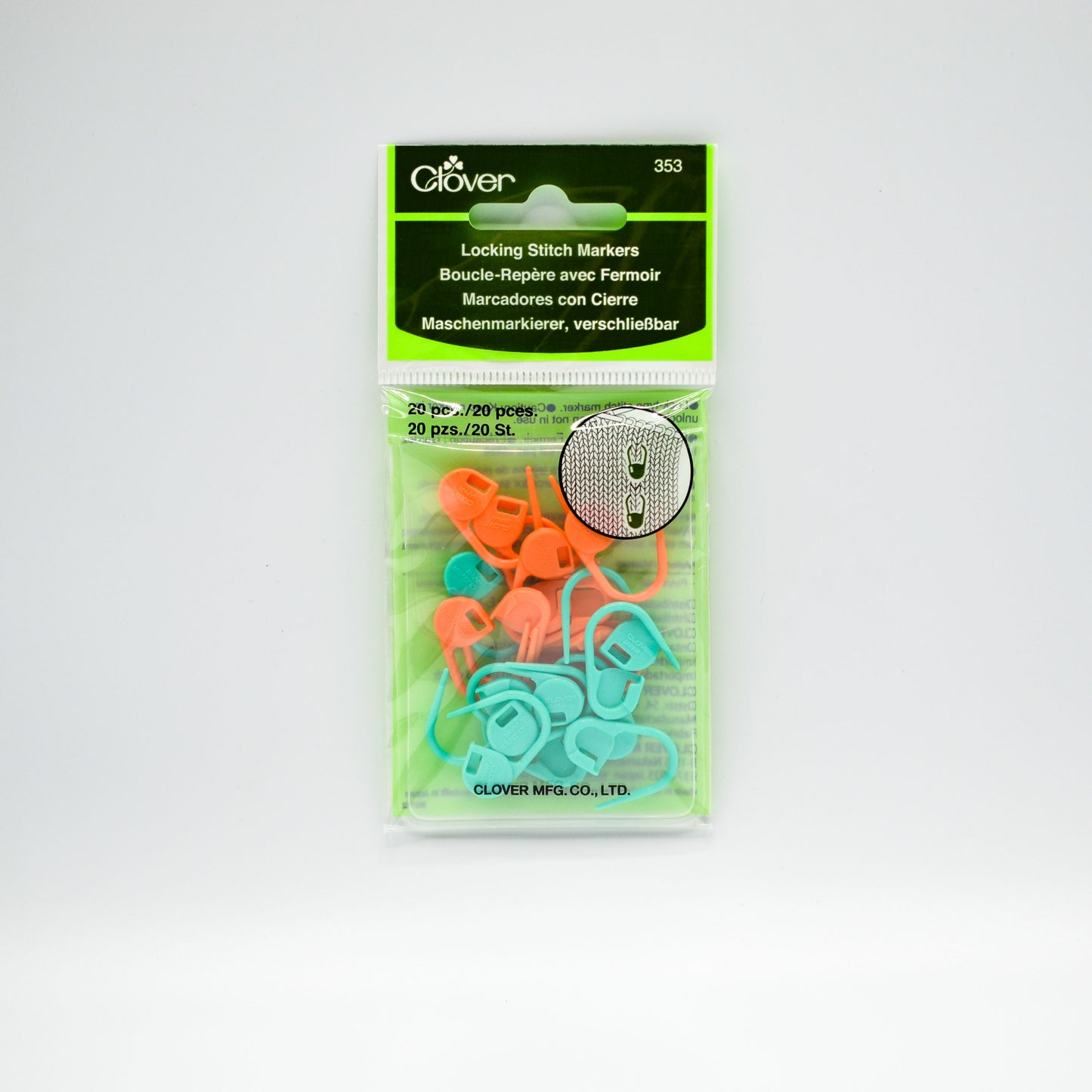 Clover Locking Stitch Markers (20ct)