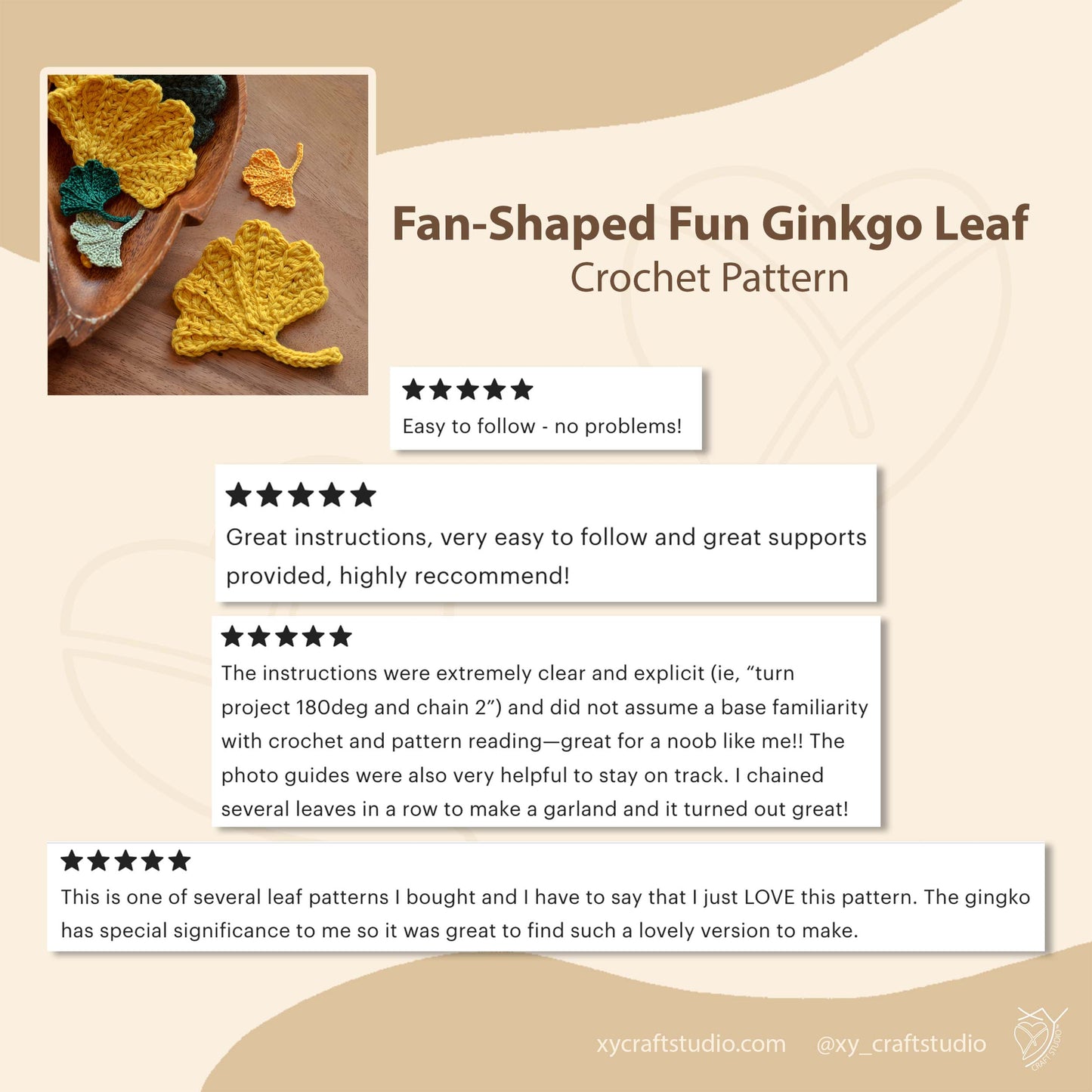 Ginkgo Leaf Crochet Pattern