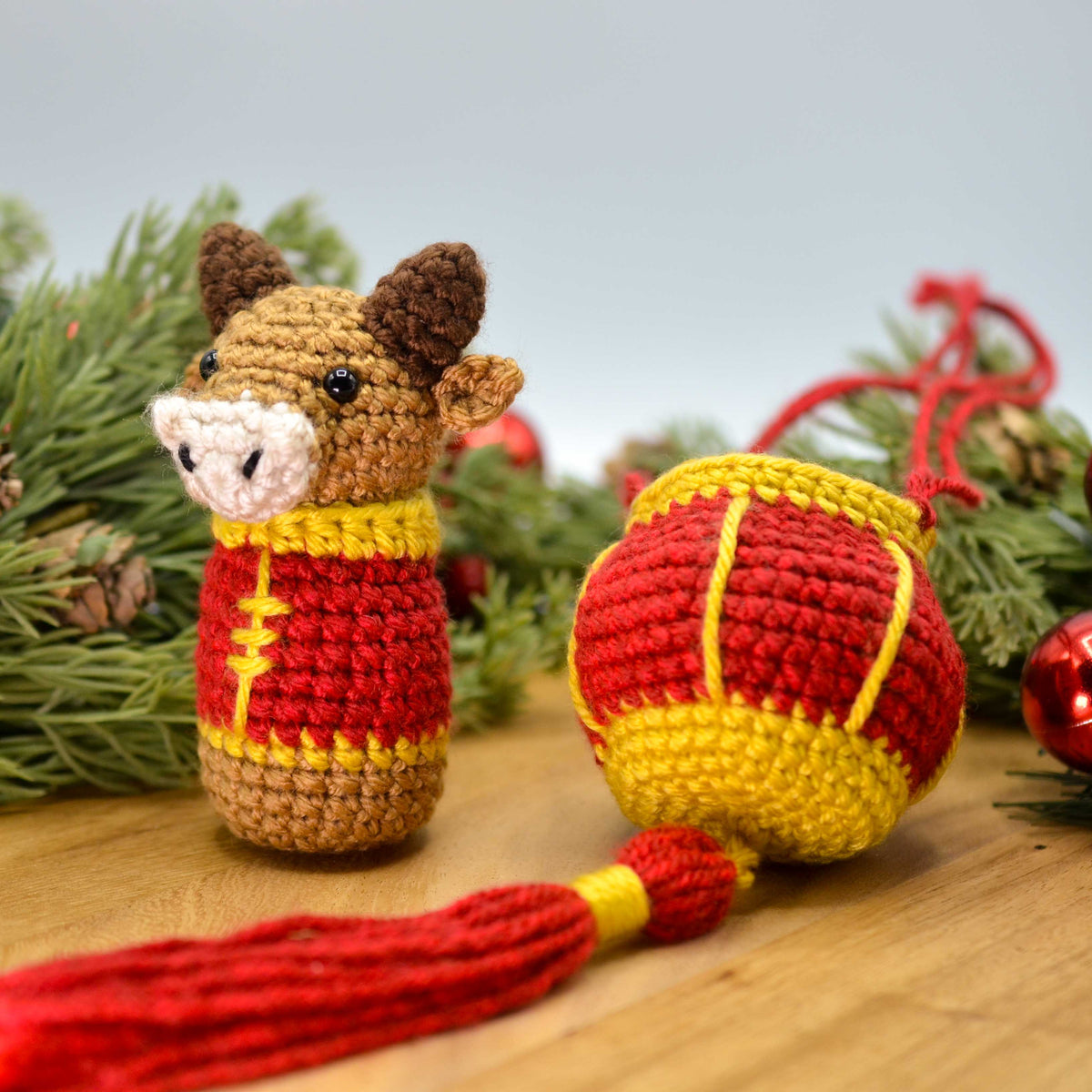 Lunar New Year Ox and Lantern Crochet Pattern