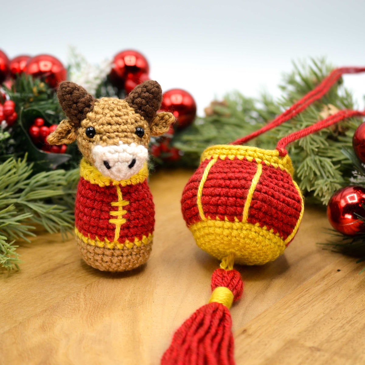 Lunar New Year Ox and Lantern Crochet Pattern