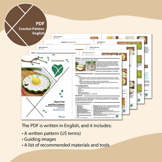 Daisy Tray and Pin Cushion Crochet Pattern