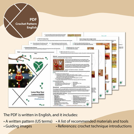 Lunar New Year Rabbit and Lantern Crochet Pattern