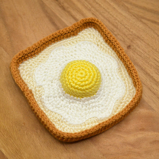 Crocheted Egg & Toast Tray and Pin Cushion
