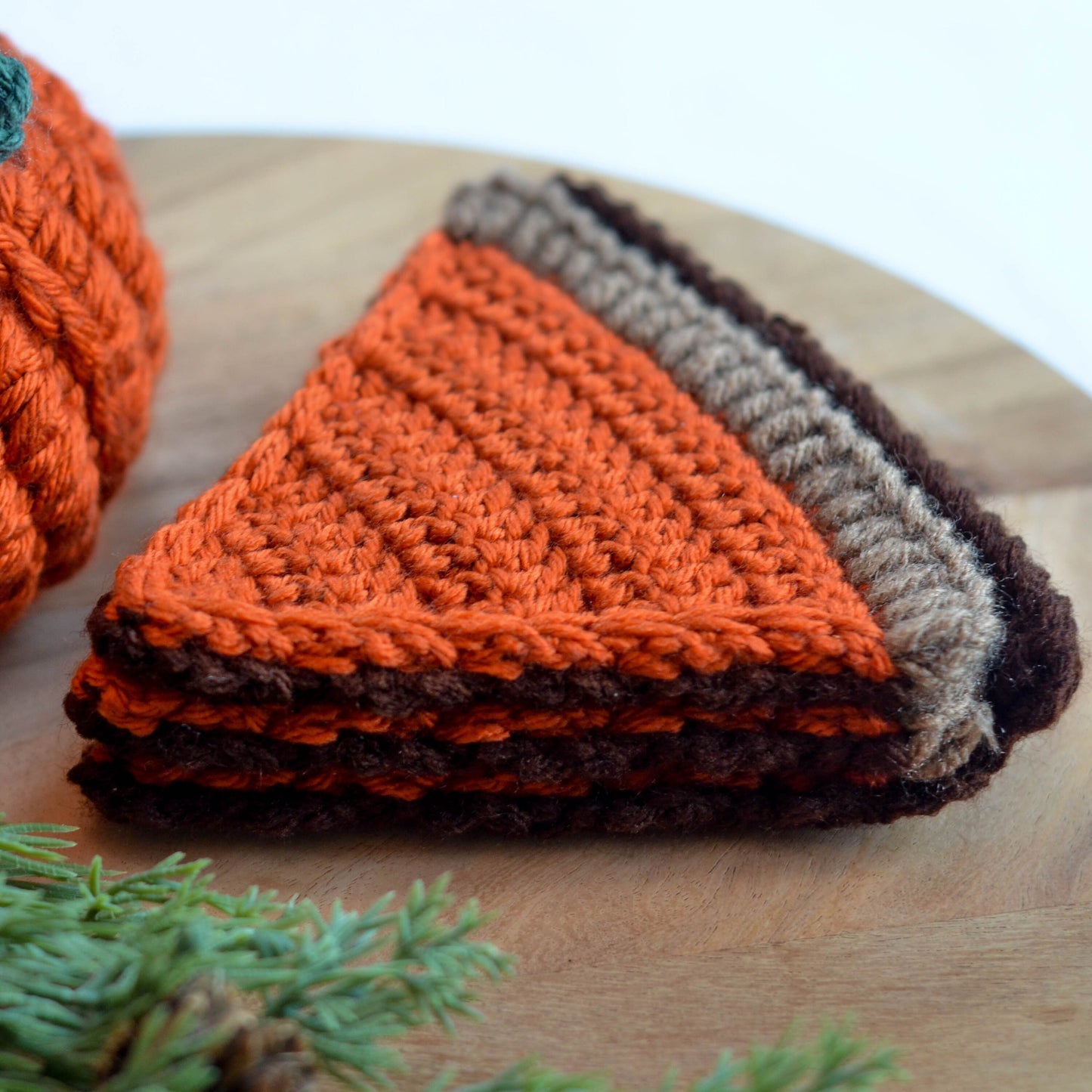 Pumpkin Pie Coaster Set Crochet Pattern