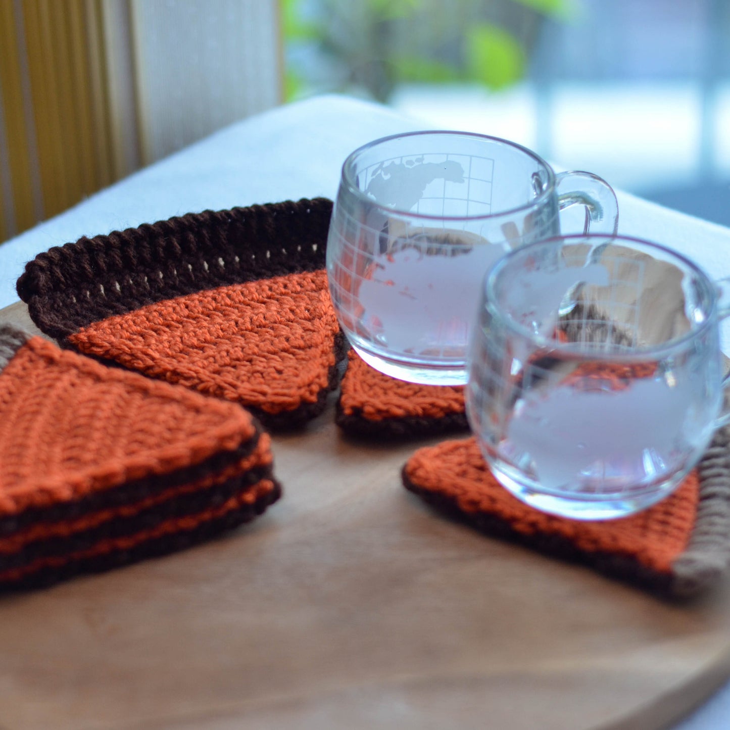 Pumpkin Pie Coaster Set Crochet Pattern