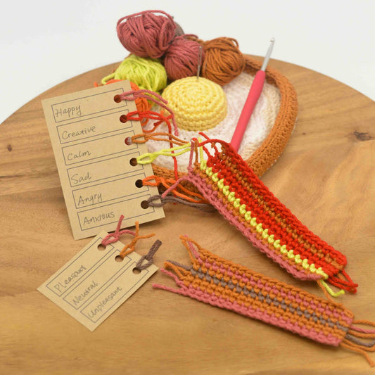 Mood Tracker Strip Crochet Tutorial