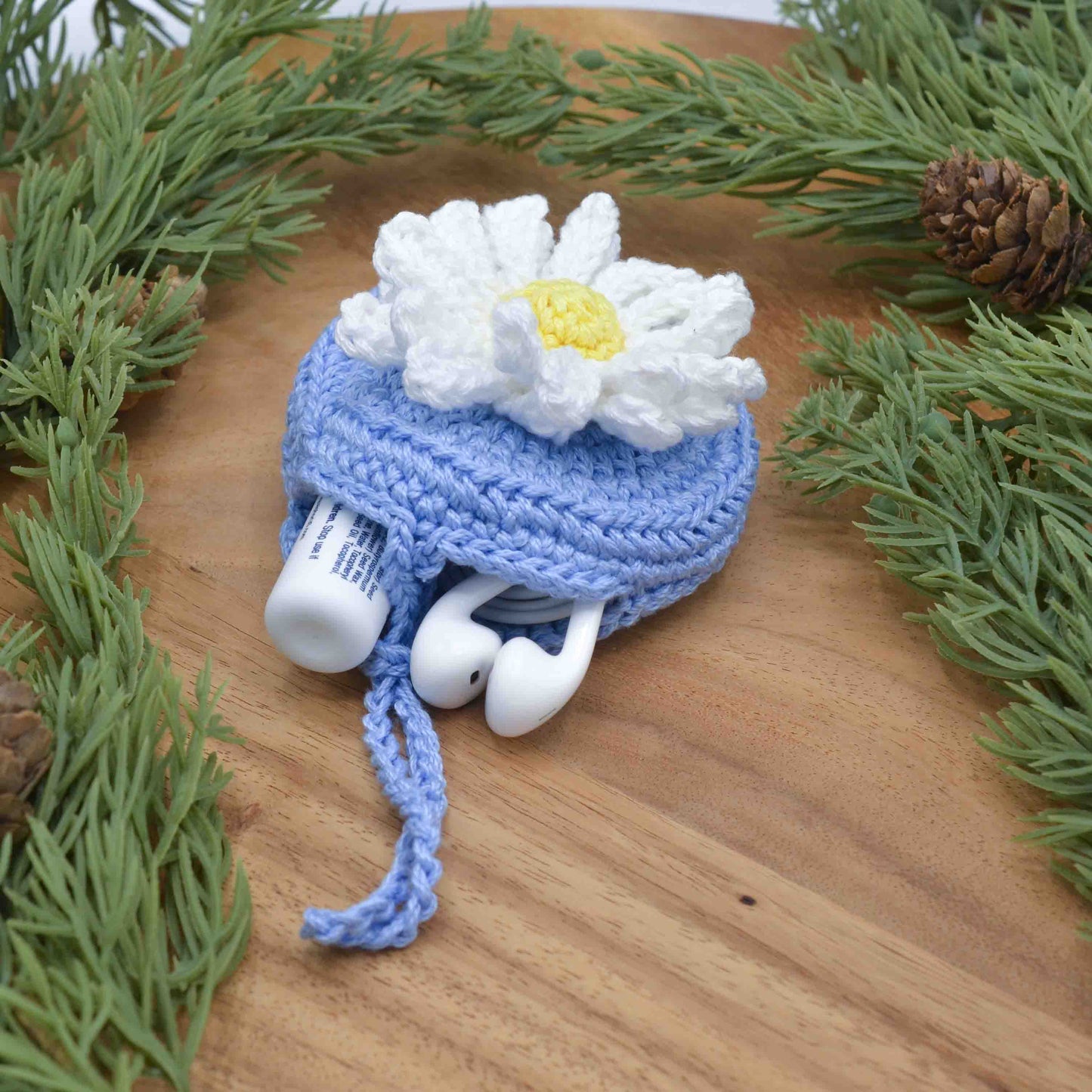 Daisy Pouch Bag Charm Crochet Pattern