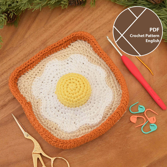 Egg and Toast Tray with Pin Cushion Crochet Pattern