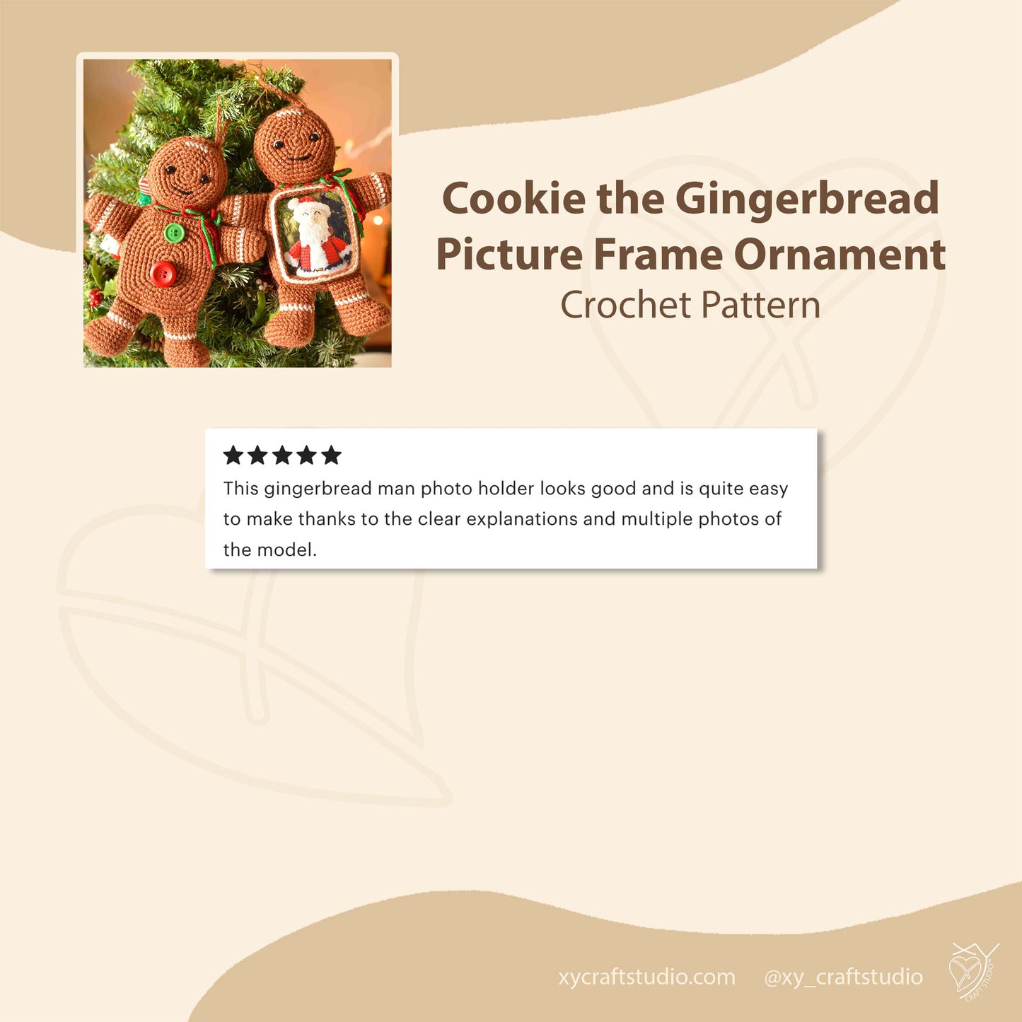 Customer Review for Gingerbread Man Picture Frame Ornament crochet pattern