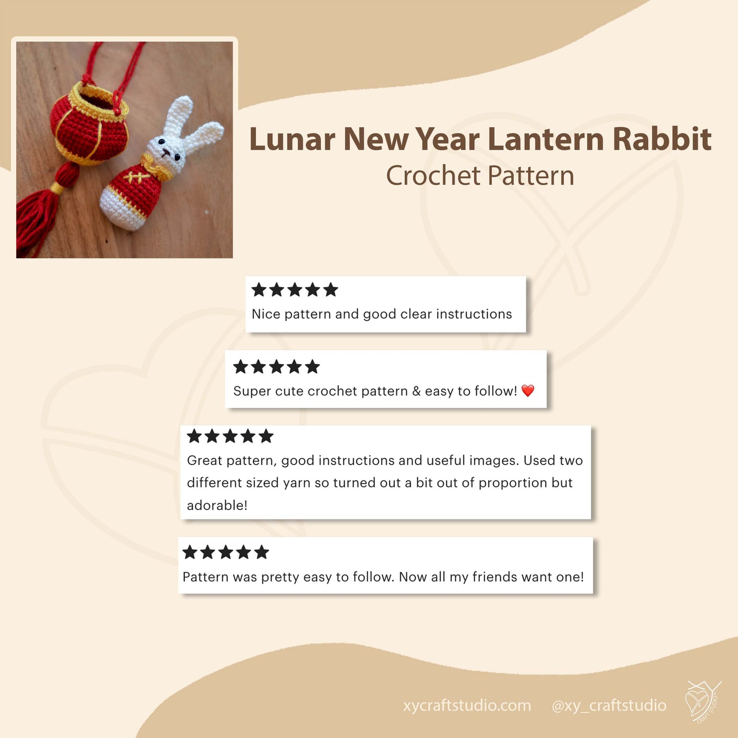 Lunar New Year Rabbit and Lantern Crochet Pattern