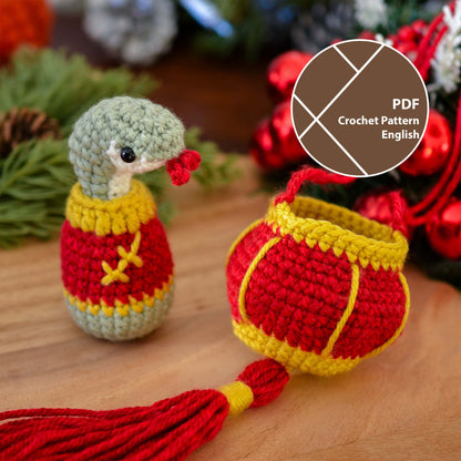 Lunar New Year Snake and Lantern Crochet Pattern