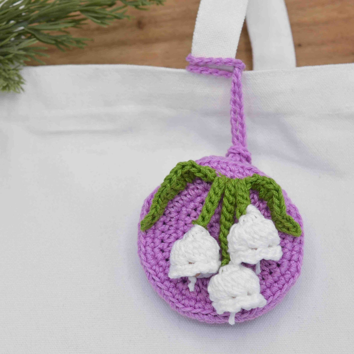 Lily of the Valley Pouch Bag Charm Crochet Pattern