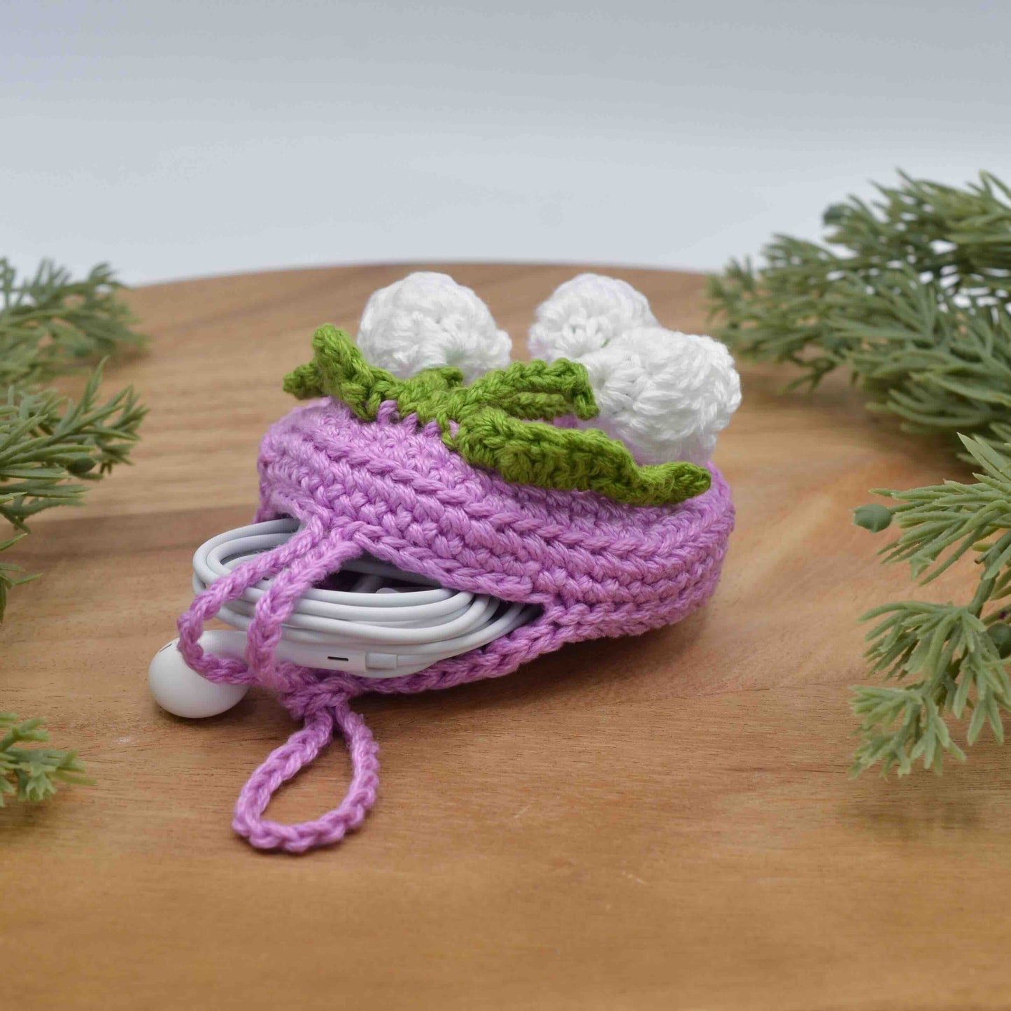 Lily of the Valley Pouch Bag Charm Crochet Pattern
