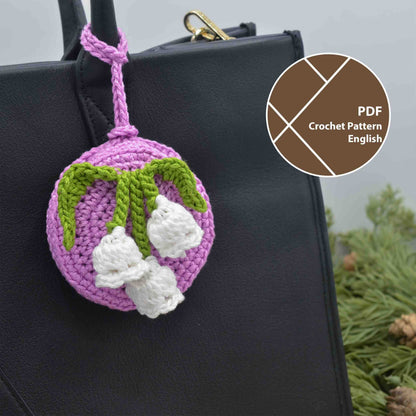 Lily of the Valley Pouch Bag Charm Crochet Pattern