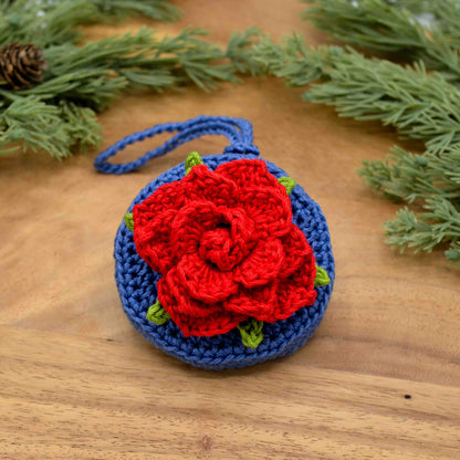 Rose Pouch Bag Charm Crochet Pattern