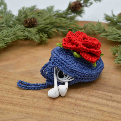 Rose Pouch Bag Charm Crochet Pattern