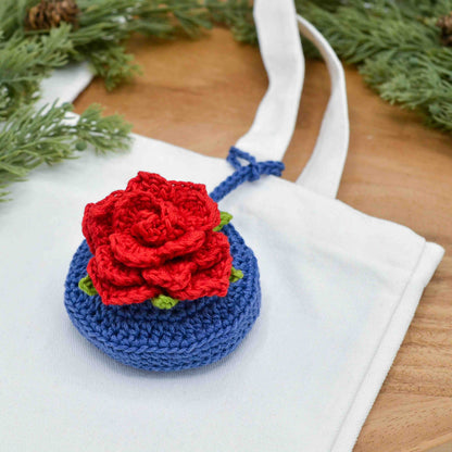 Rose Pouch Bag Charm Crochet Pattern