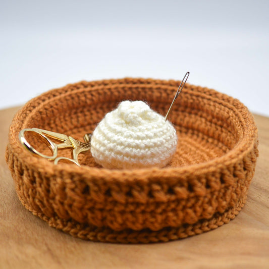 Crocheted Bao Tray and Pin Cushion