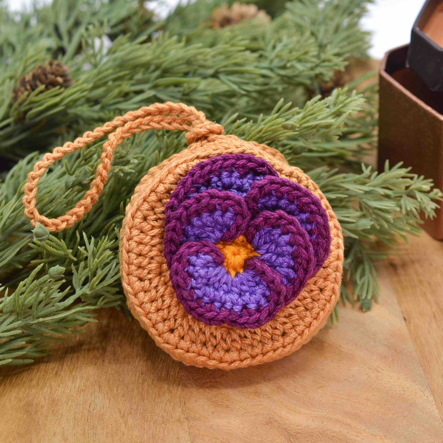 Violet Pouch Bag Charm Crochet Pattern