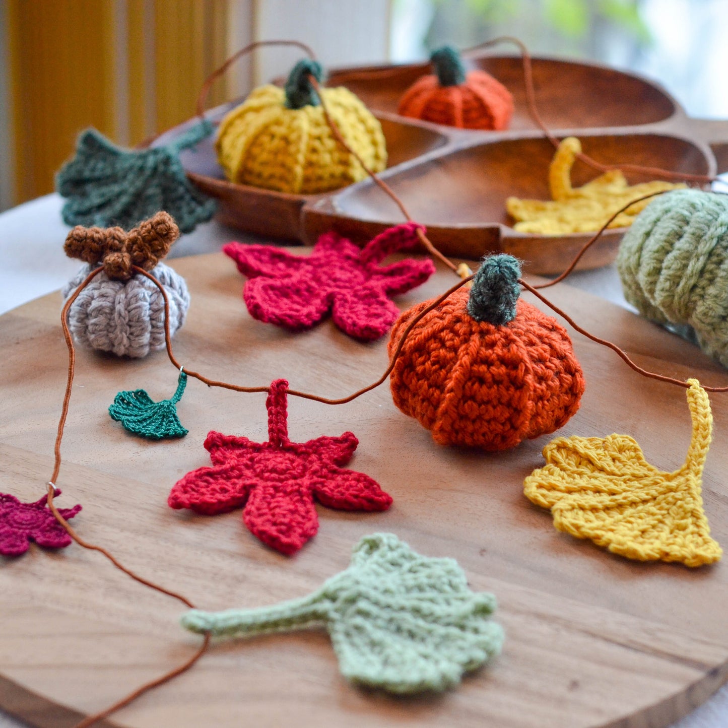 Autumn Garland Ornament Collection Crochet Pattern Bundle (4-in-1)