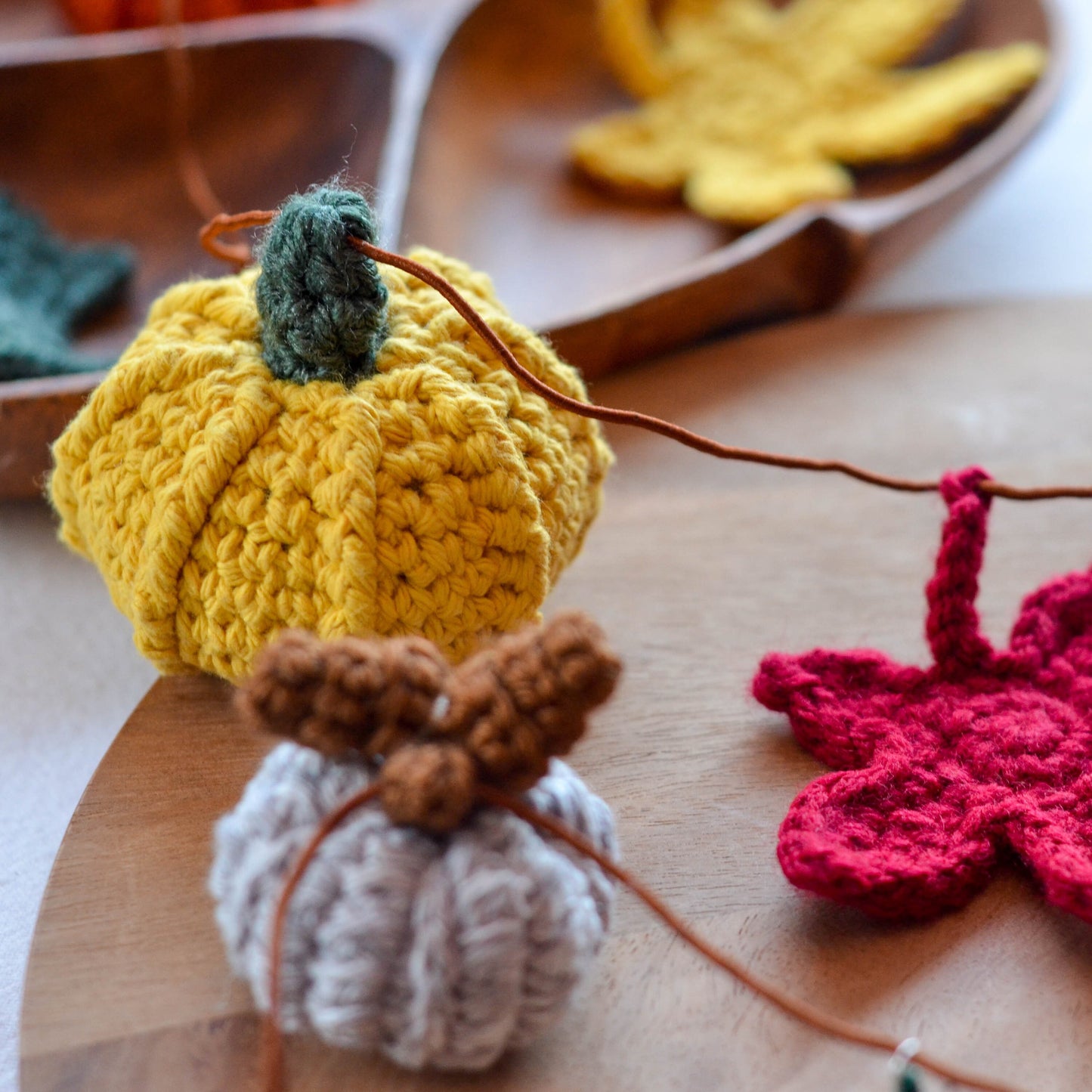 Autumn Garland Ornament Collection Crochet Pattern Bundle (4-in-1)