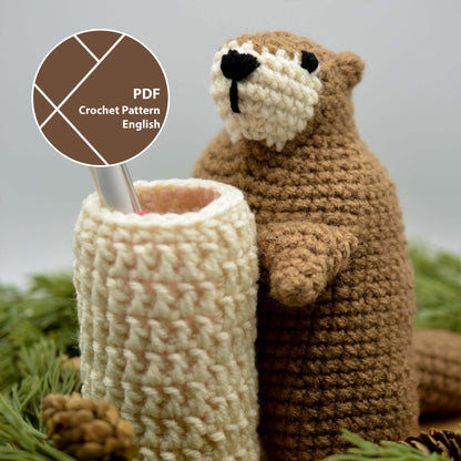 Turbo the Groundhog with Handy Basket Crochet Pattern