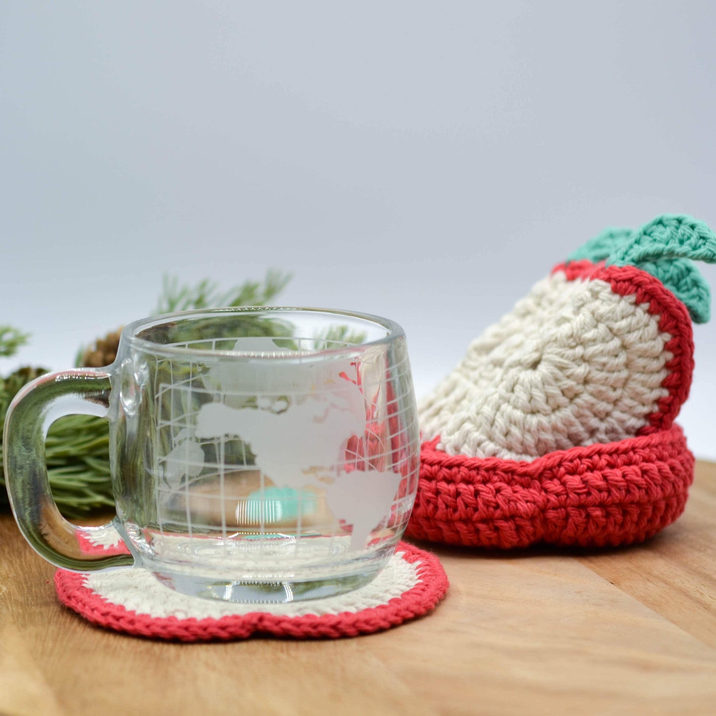 Apple Slices Coaster Set Crochet Pattern