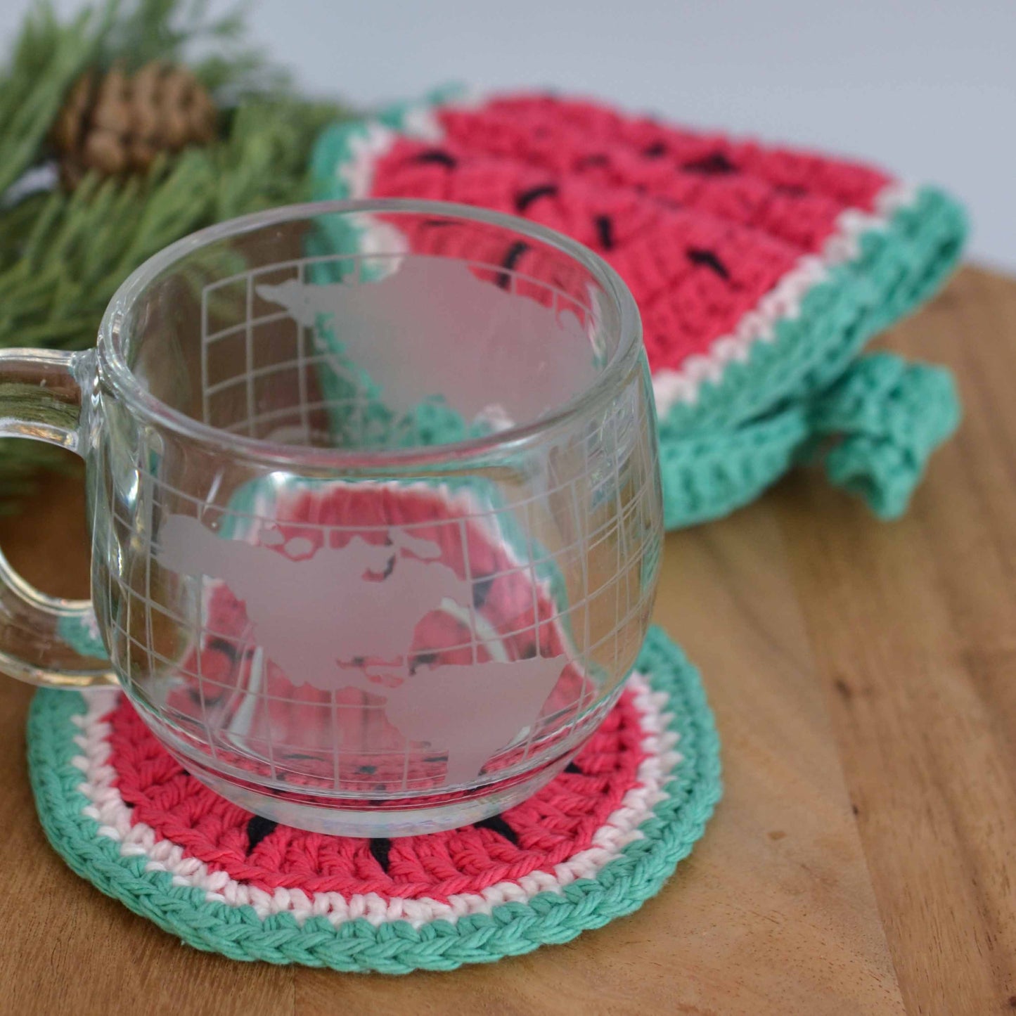 Watermelon Coaster Set Crochet Pattern