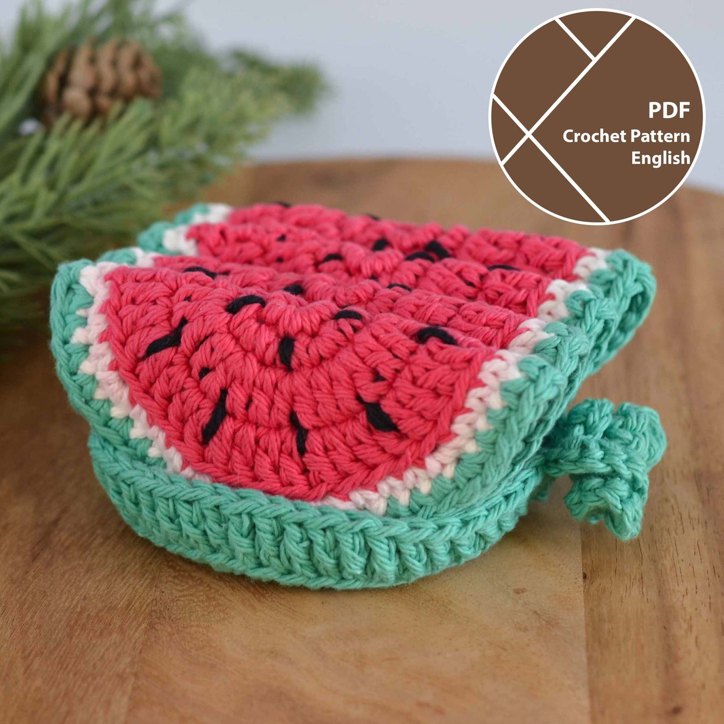 Watermelon Coaster Set Crochet Pattern