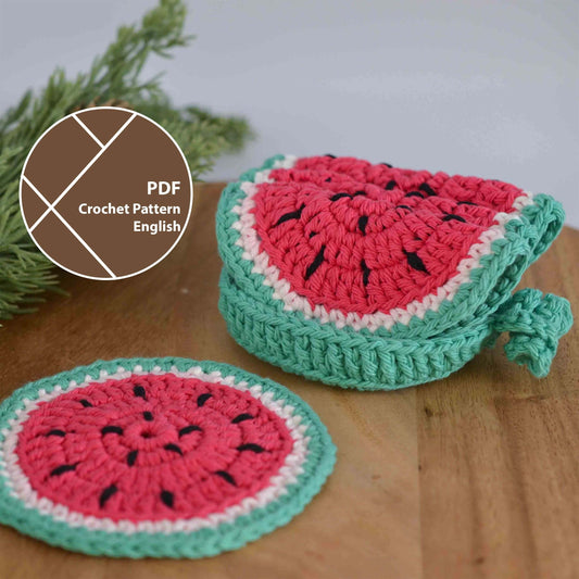 Watermelon Coaster Set Crochet Pattern