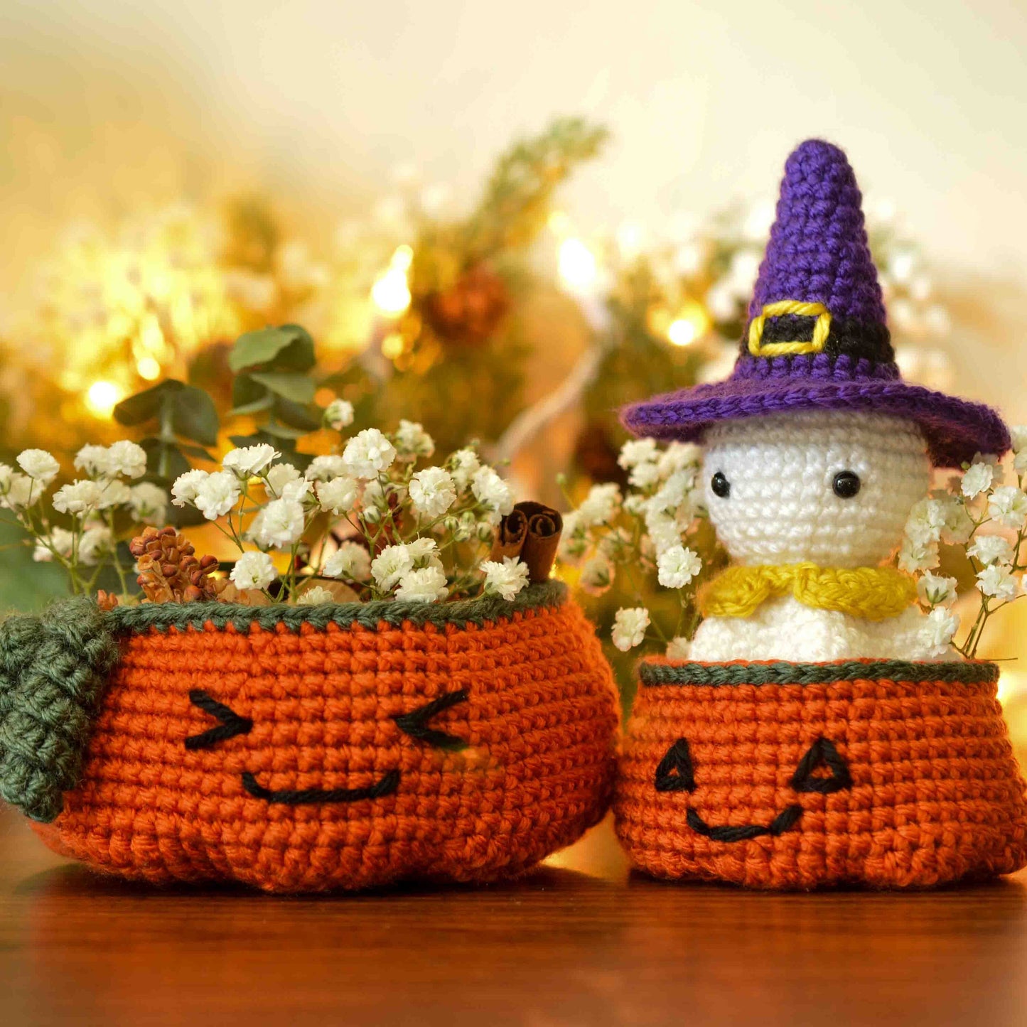 Spooky Pumpkin Bowl Halloween Crochet Pattern Bundle