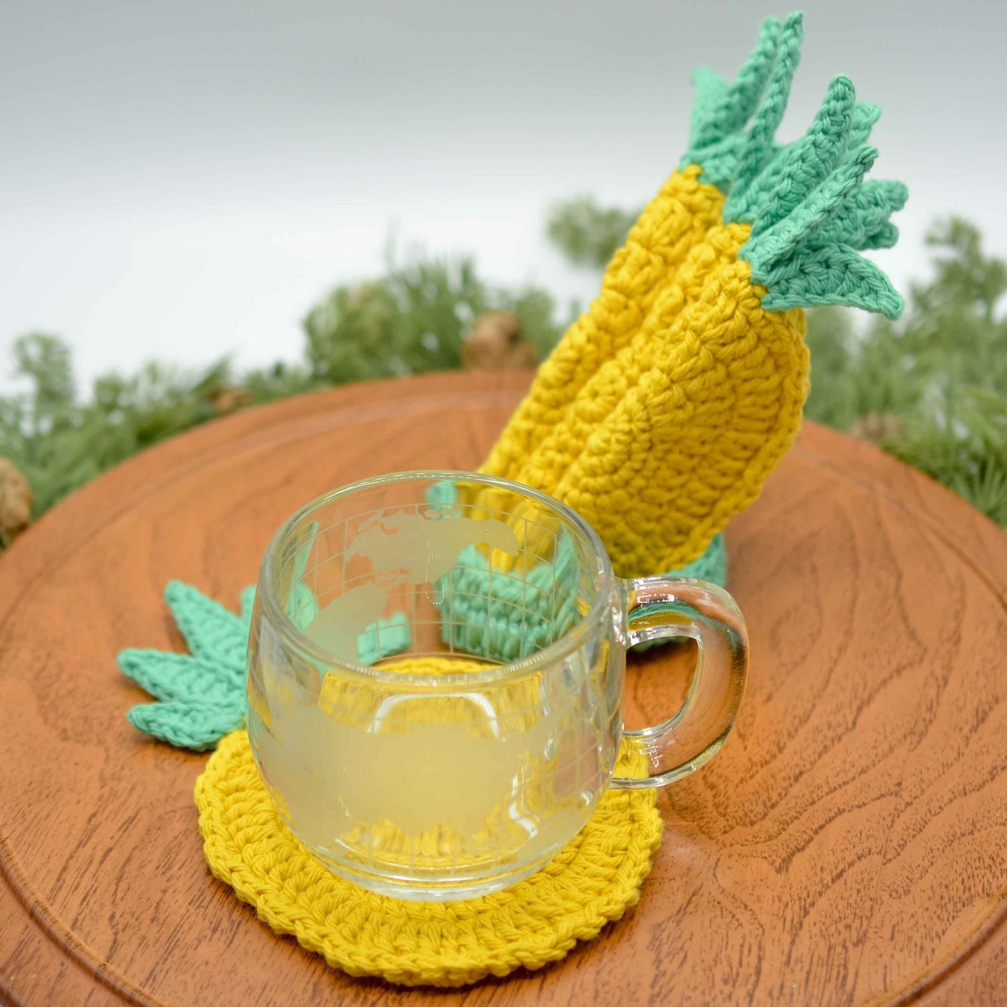 Pineapple Slices Coaster Set Crochet Pattern