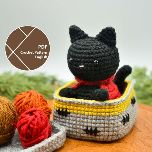 Brio the Cat and Scratching Box Crochet Pattern Bundle