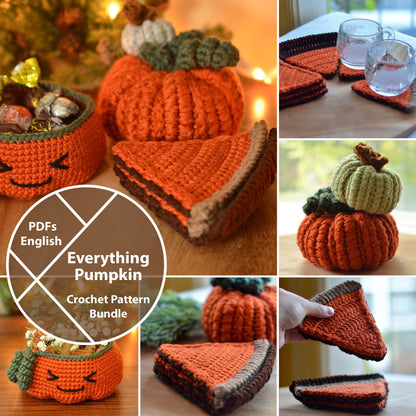 Everything Pumpkin Crochet Pattern Bundle (3-in-1)