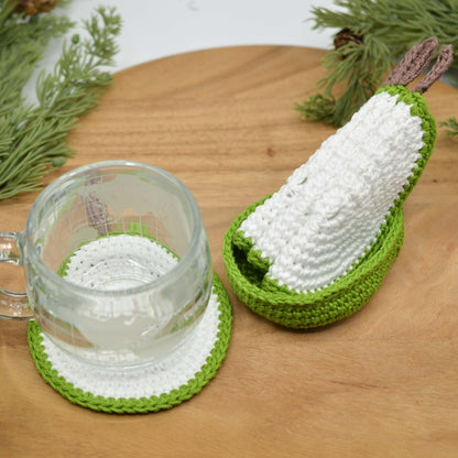 Pear Slices Coaster Set Crochet Pattern