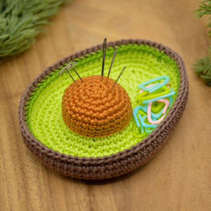 Avocado Tray and Pin Cushion Crochet Pattern