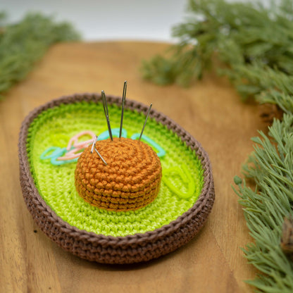 Avocado Tray and Pin Cushion Crochet Pattern