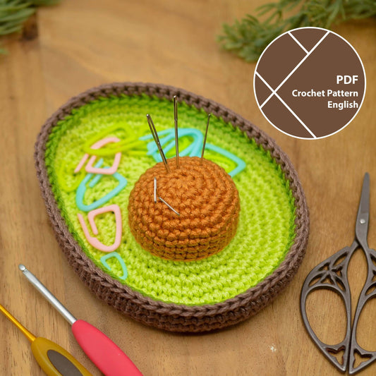 Avocado Tray and Pin Cushion Crochet Pattern